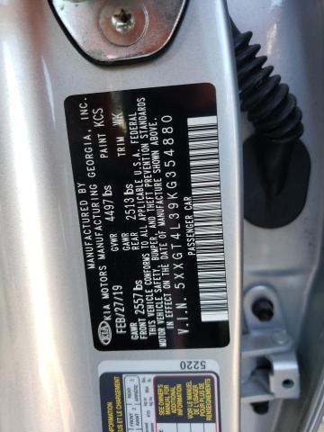 5XXGT4L39KG354880 KIA Optima Lx