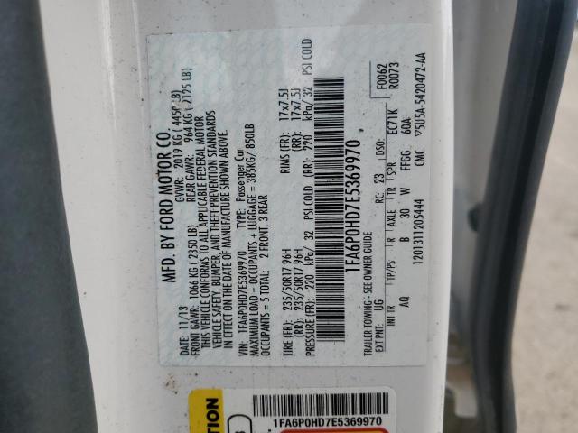 1FA6P0HD7E5369970 Ford FUSION SE