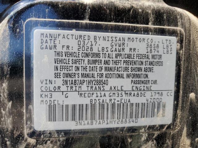3N1AB7AP1HY288540 Nissan SENTRA S