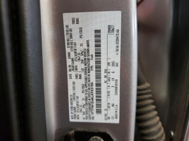 1FTFW1E46LKF03700 Ford F150 Supercrew