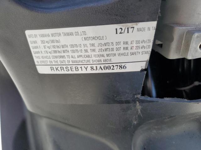 2018 YAMAHA YW125 RKRSEB1Y8JA002786