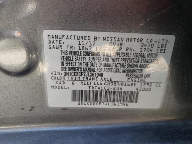 3N1CE2CP7JL361946 Nissan Versa Note S