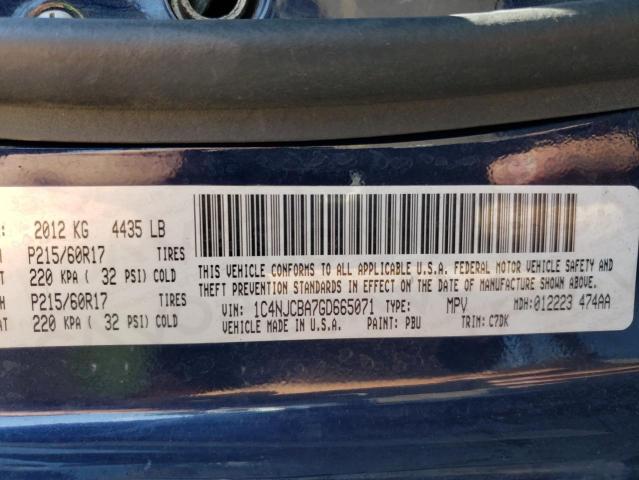 1C4NJCBA7GD665071 Jeep Compass Sport