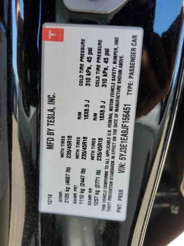 5YJ3E1EA9JF156451 Tesla MODEL 3