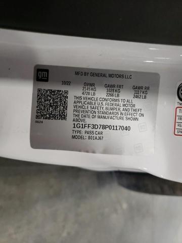 2023 CHEVROLET CAMARO LT1 1G1FF3D78P0117040