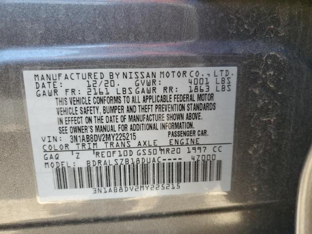3N1AB8DV2MY225215 Nissan SENTRA SR