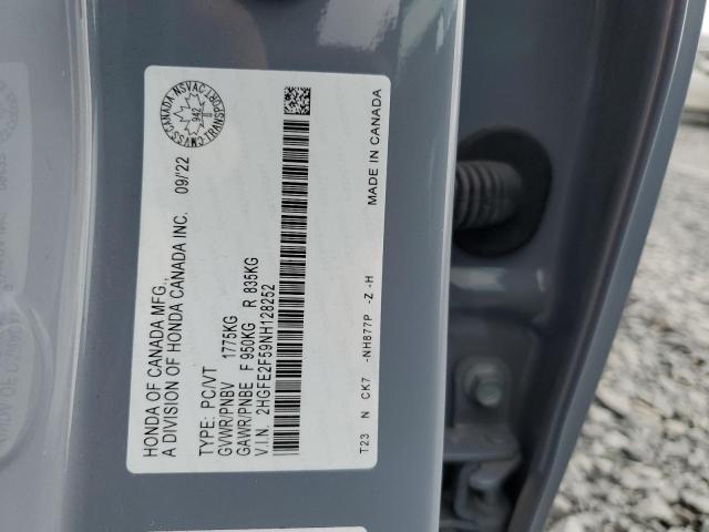 2022 HONDA CIVIC SPOR - 2HGFE2F59NH128252