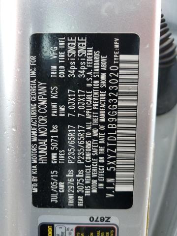 5XYZTDLB9GG323020 Hyundai SANTA FE SPORT