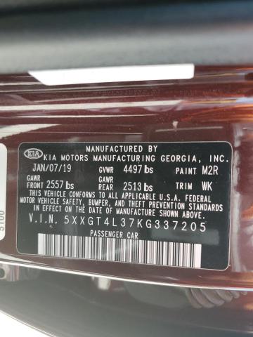 5XXGT4L37KG337205 KIA Optima Lx