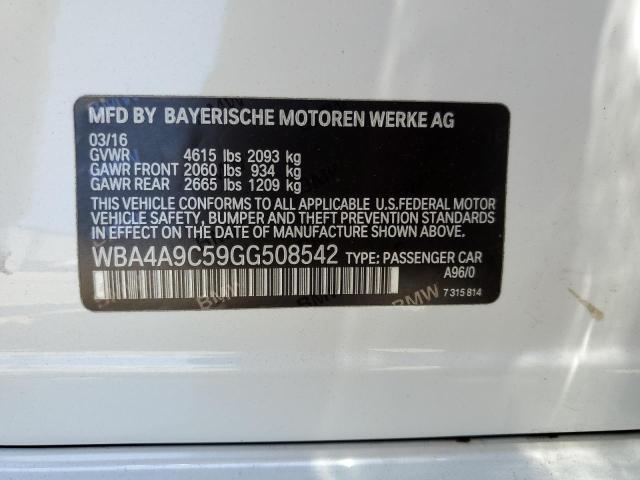 WBA4A9C59GG508542 BMW 428 I Gran Coupe Sulev