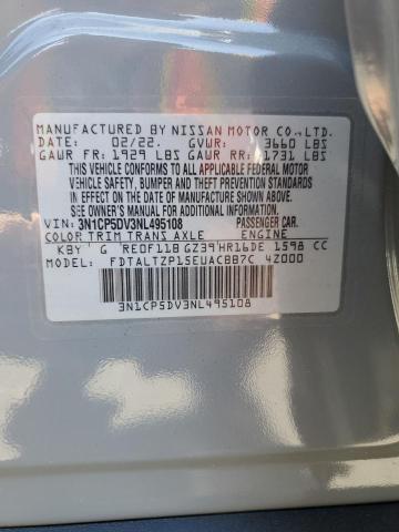 3N1CP5DV3NL495108 Nissan KICKS SR