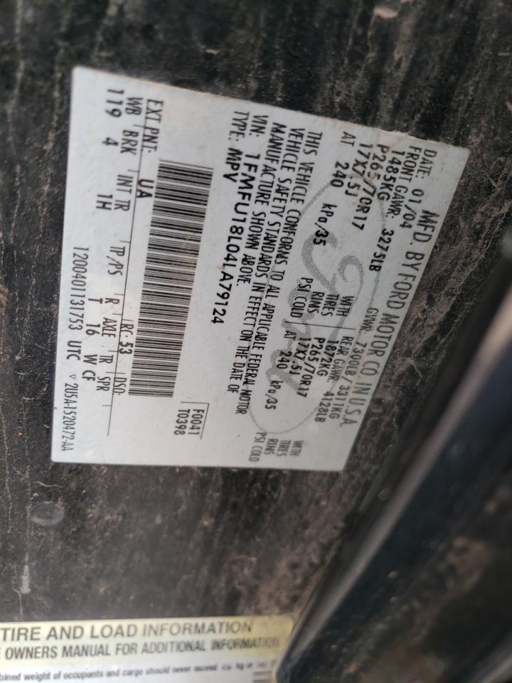 1FMFU18L04LA79124 2004 Ford Expedition Eddie Bauer