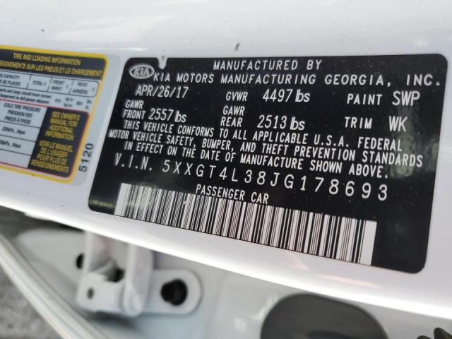 5XXGT4L38JG178693 KIA Optima Lx