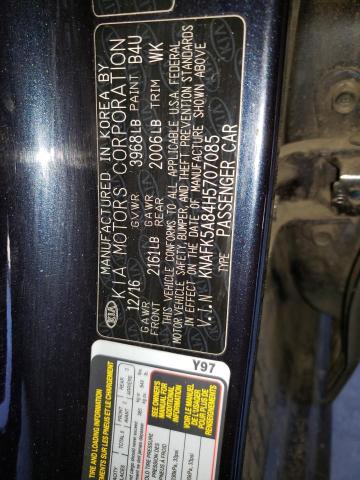 KNAFK5A84H5707085 KIA FORTE LX