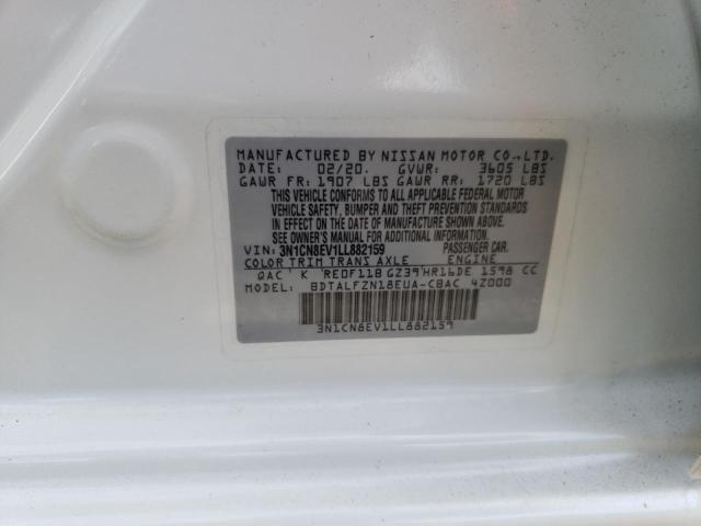 3N1CN8EV1LL882159 Nissan VERSA SV