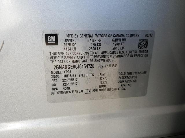 2018 CHEVROLET EQUINOX L - 2GNAXGEV0J6164720