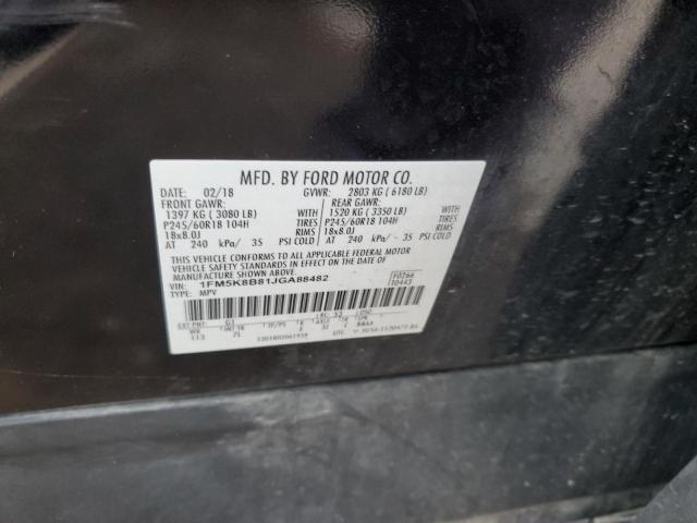 1FM5K8B81JGA88482 Ford EXPLORER
