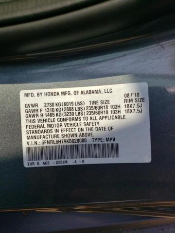 5FNRL6H79KB028080 Honda Odyssey VA 13