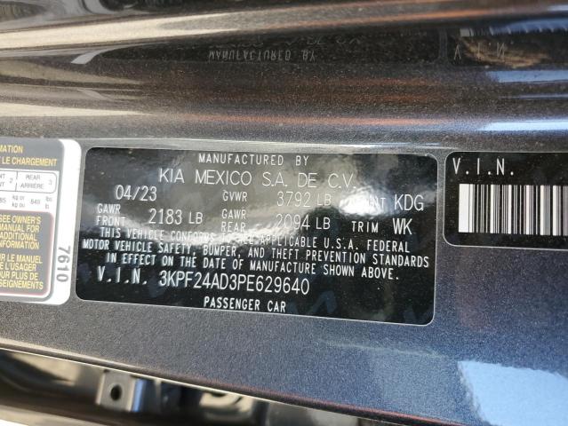 3KPF24AD3PE629640 KIA FORTE LX