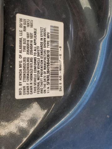 2006 Honda Odyssey Ex VIN: 5FNRL38426B443610 Lot: 47190914