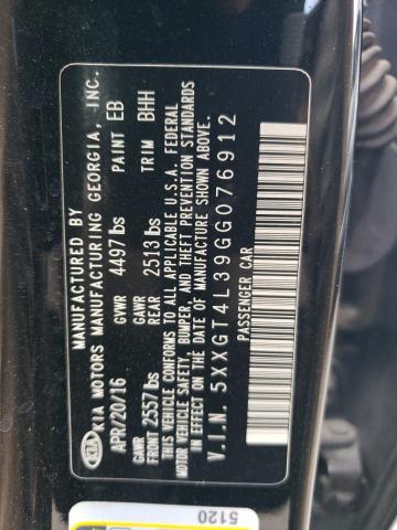 5XXGT4L39GG076912 KIA Optima Lx