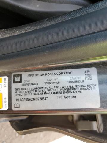 KL8CF6SAXMC738647 Chevrolet Spark 2lt