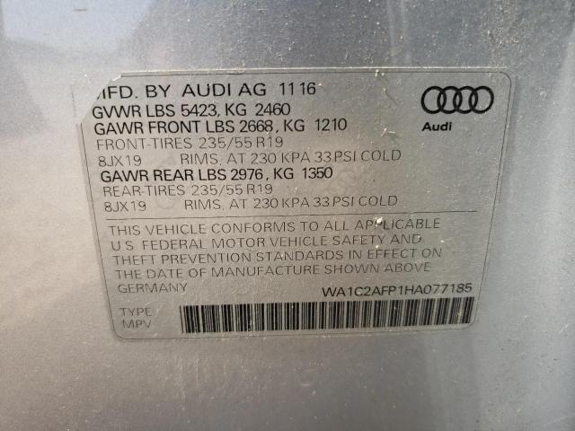 VIN WA1C2AFP1HA077185 2017 Audi Q5, Premium no.13