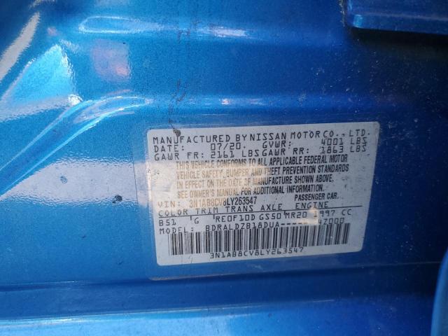 3N1AB8CV8LY263547 Nissan SENTRA SV