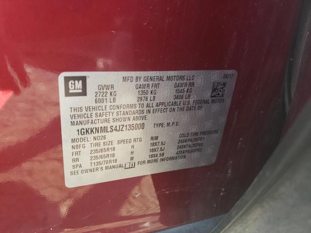 1GKKNMLS4JZ135000 GMC Acadia Slt-1