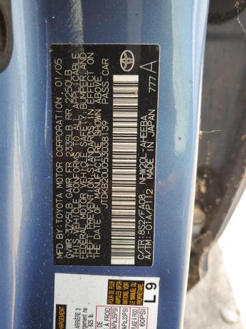 2005 Toyota Prius VIN: JTDKB20U053038139 Lot: 49499374