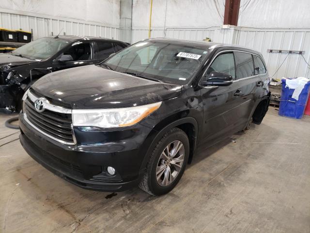 VIN 5TDJKRFH3ES014933 2014 Toyota Highlander, Xle no.1