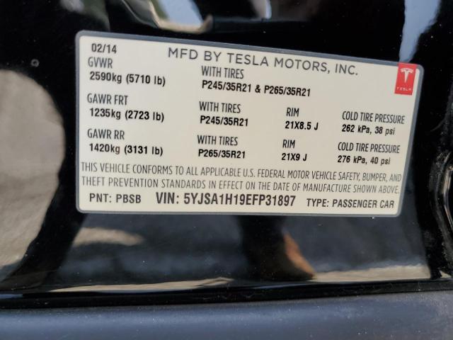 5YJSA1H19EFP31897 Tesla MODEL S