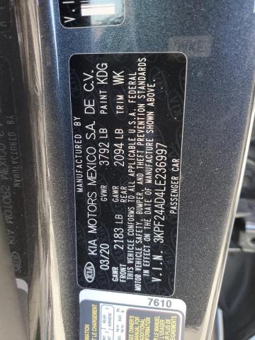 3KPF24AD4LE236997 KIA FORTE FE