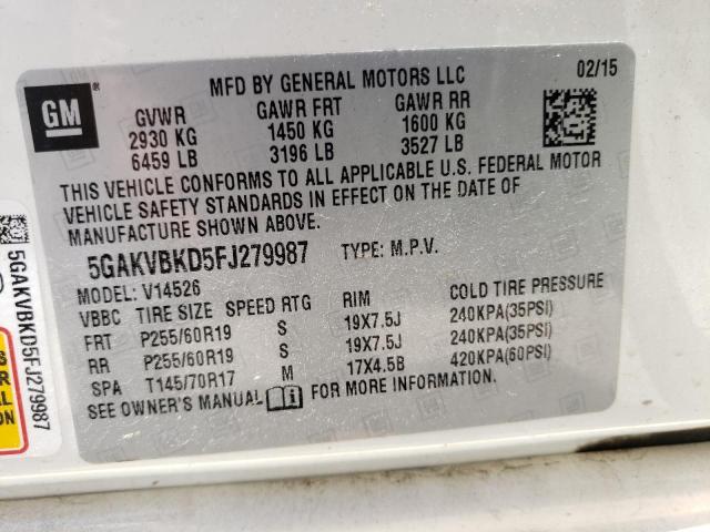 5GAKVBKD5FJ279987 Buick Enclave