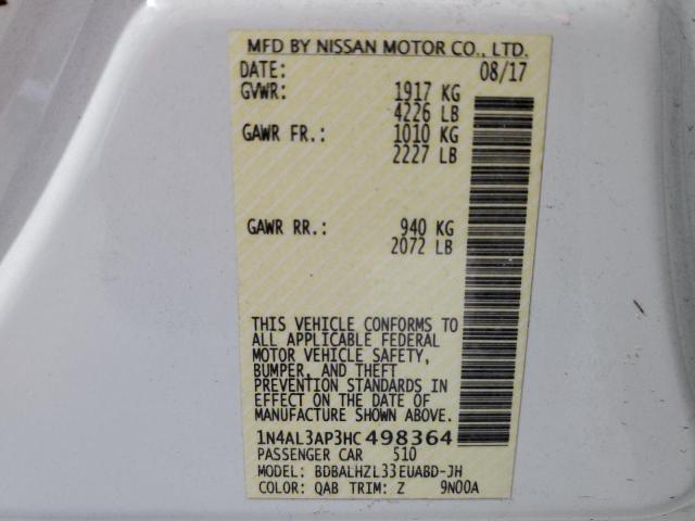 1N4AL3AP3HC498364 Nissan ALTIMA 2.5