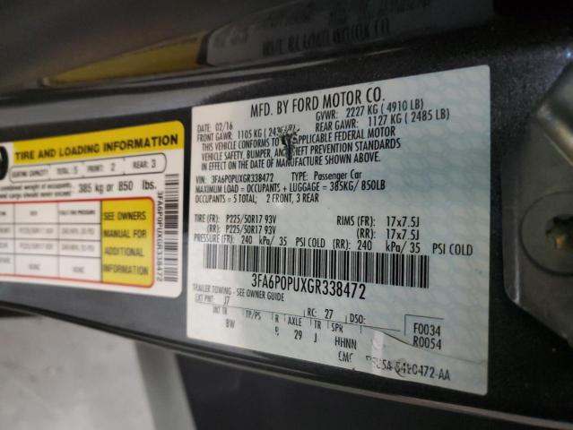 3FA6P0PUXGR338472 Ford Fusion Se Phev