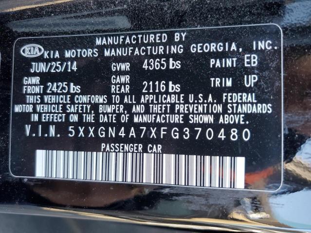 5XXGN4A7XFG370480 KIA OPTIMA EX