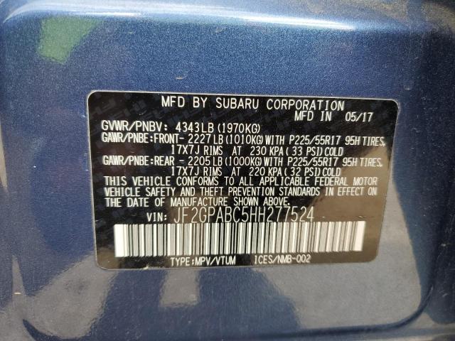 JF2GPABC5HH277524 Subaru Crosstrek Premium