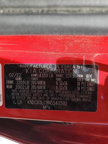 KNDCB3LC8N5540592 KIA NIRO LX