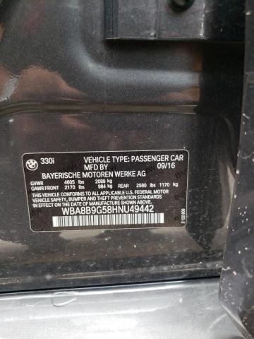 2017 BMW 330 I - WBA8B9G58HNU49442