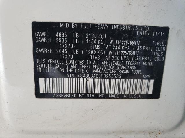 4S4BSBAC0F3255533 Subaru Outback 2.5i