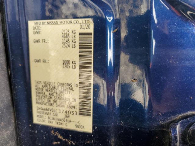 1N4AA6FV3LC374053 2020 Nissan Maxima Platinum