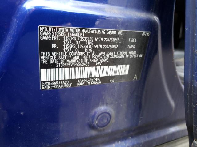 2T3RFREV3FW362455 Toyota Rav4 Xle