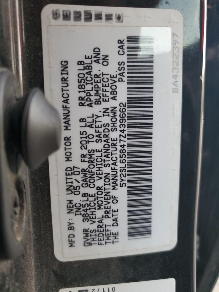 5Y2SL65847Z439662 2007 Pontiac Vibe