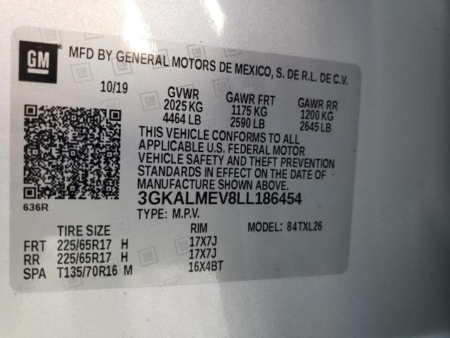 3GKALMEV8LL186454 | 2020 GMC TERRAIN SL