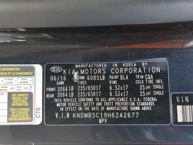 KNDMB5C19H6242677 KIA SEDONA LX