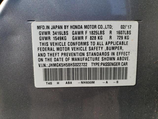 2017 HONDA FIT LX - JHMGK5H58HS022722