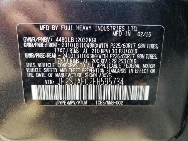 JF2SJAFC2FH595734 Subaru Forester 2.5i Premium