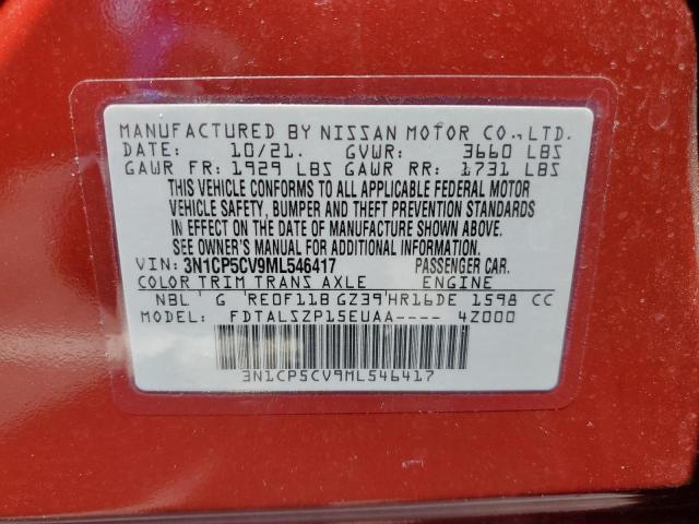 3N1CP5CV9ML546417 Nissan KICKS SV
