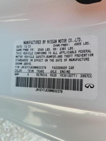2022 INFINITI Q60 PURE - JN1EV7JKXNM600379